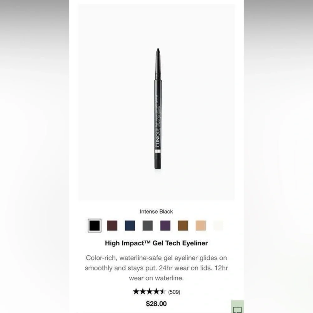 Clinique High Impact Gel Black Eyeliner FULL SIZE